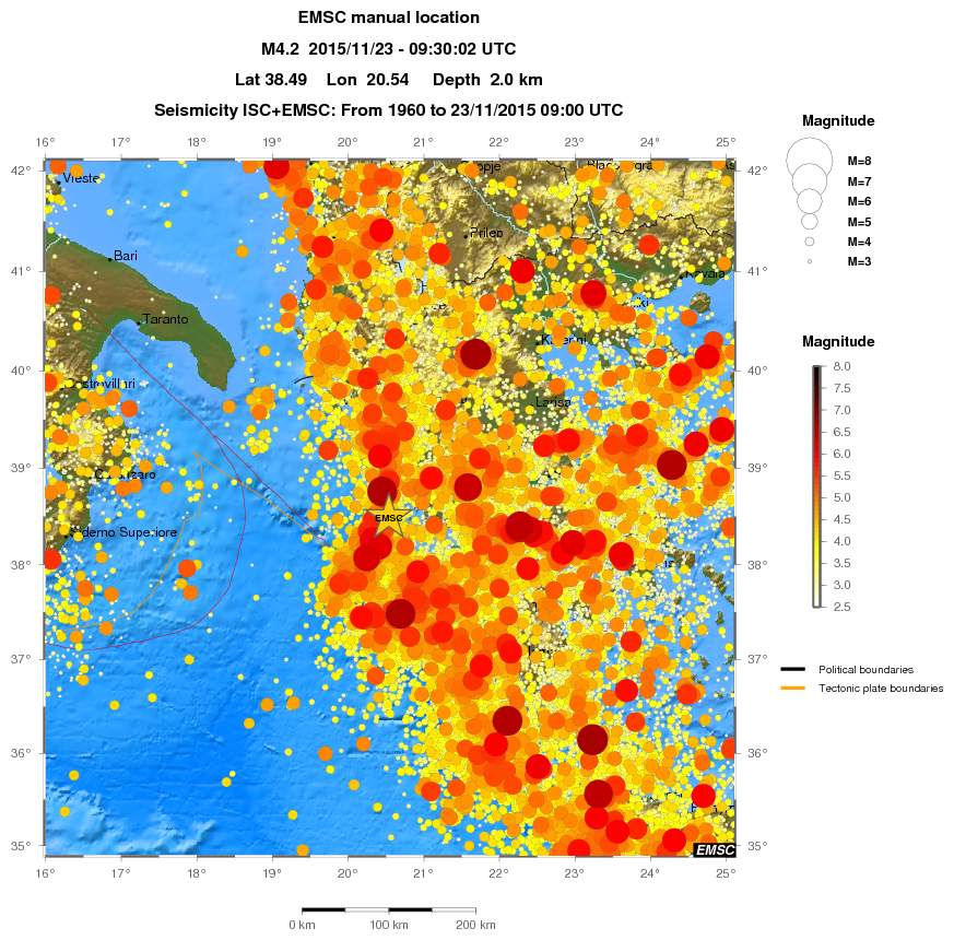 regional magnitude historical seismicity