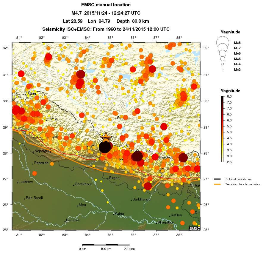 regional magnitude historical seismicity