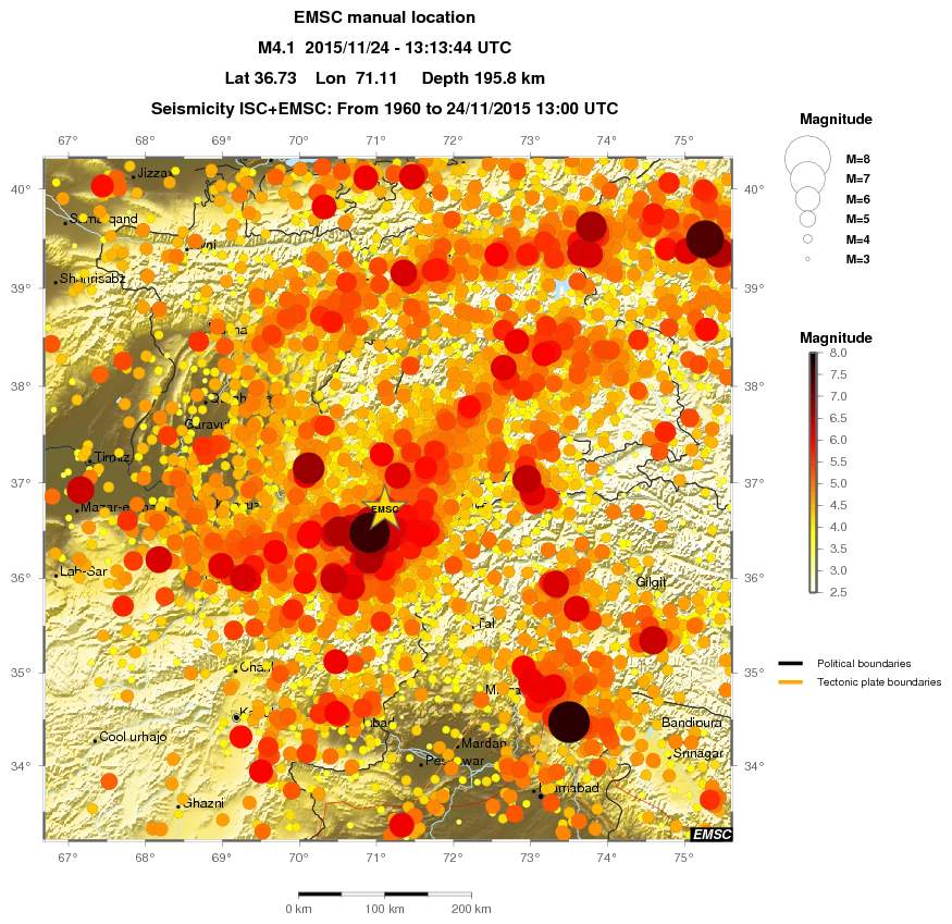 regional magnitude historical seismicity