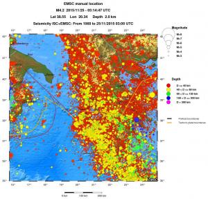 regional historical seismicity