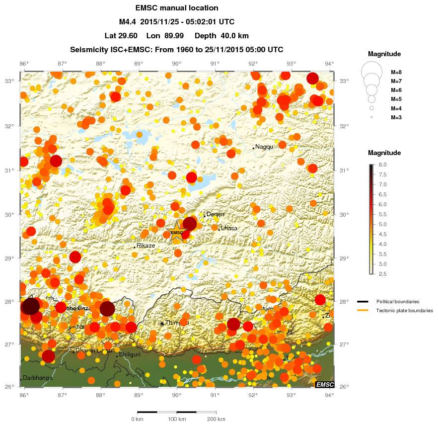 regional magnitude historical seismicity