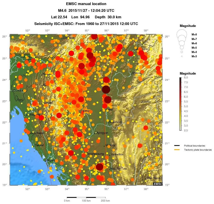 regional magnitude historical seismicity