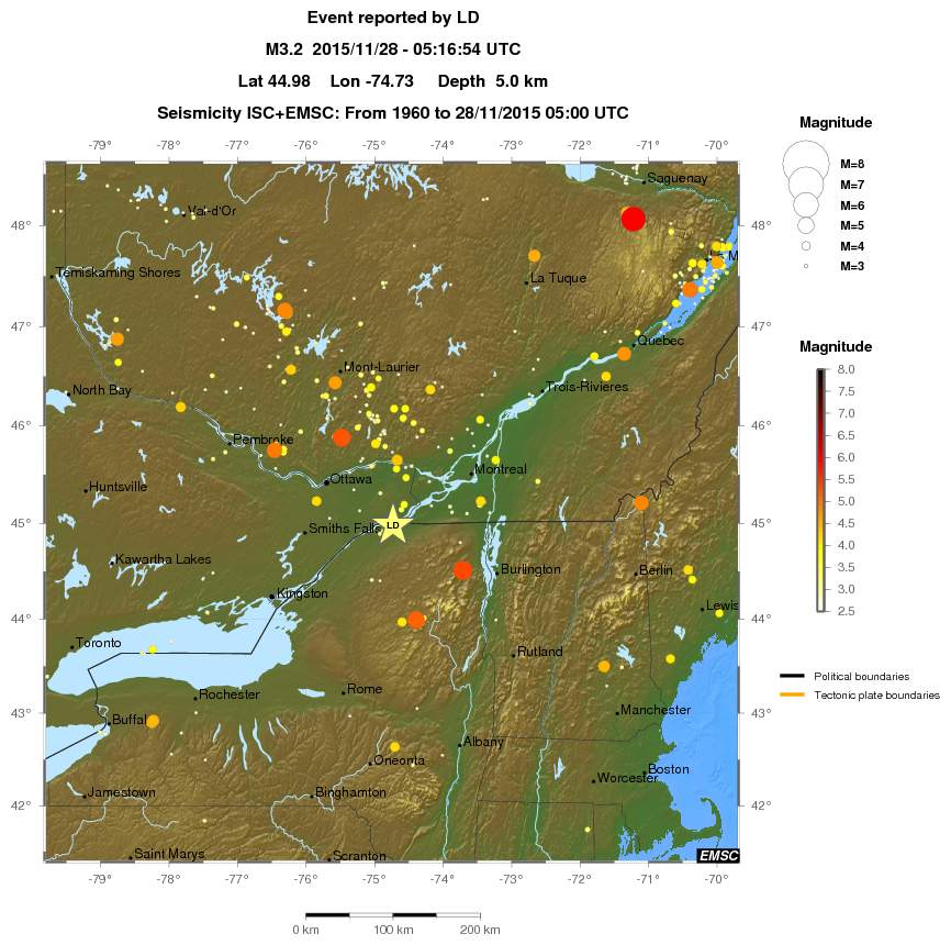regional magnitude historical seismicity