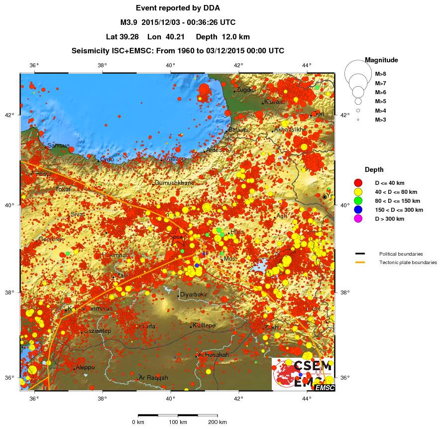 regional historical seismicity