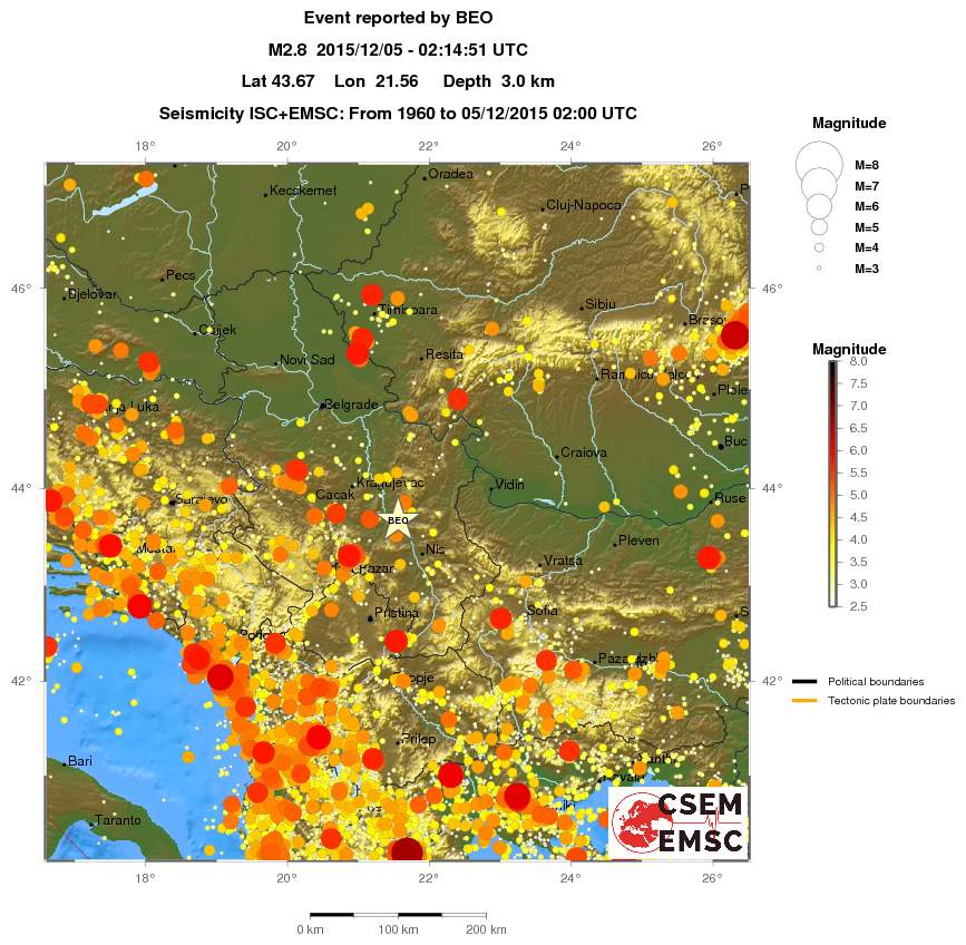 regional magnitude historical seismicity