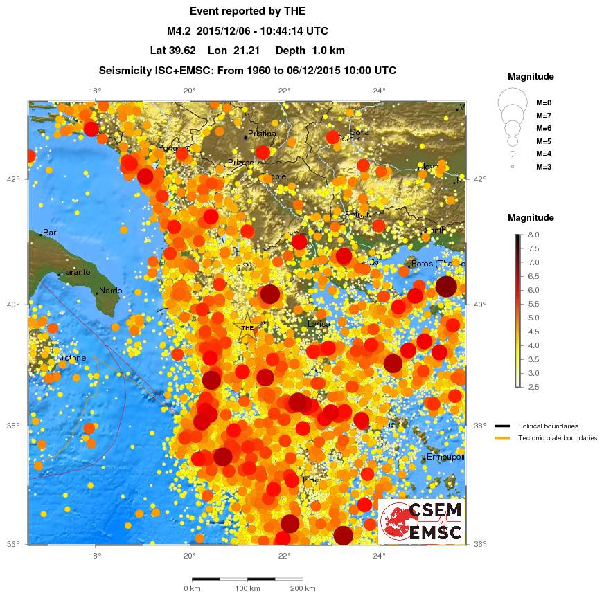 regional magnitude historical seismicity