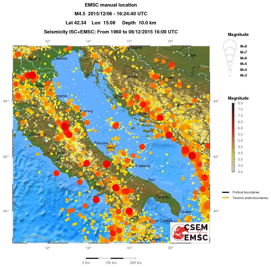 regional magnitude historical seismicity