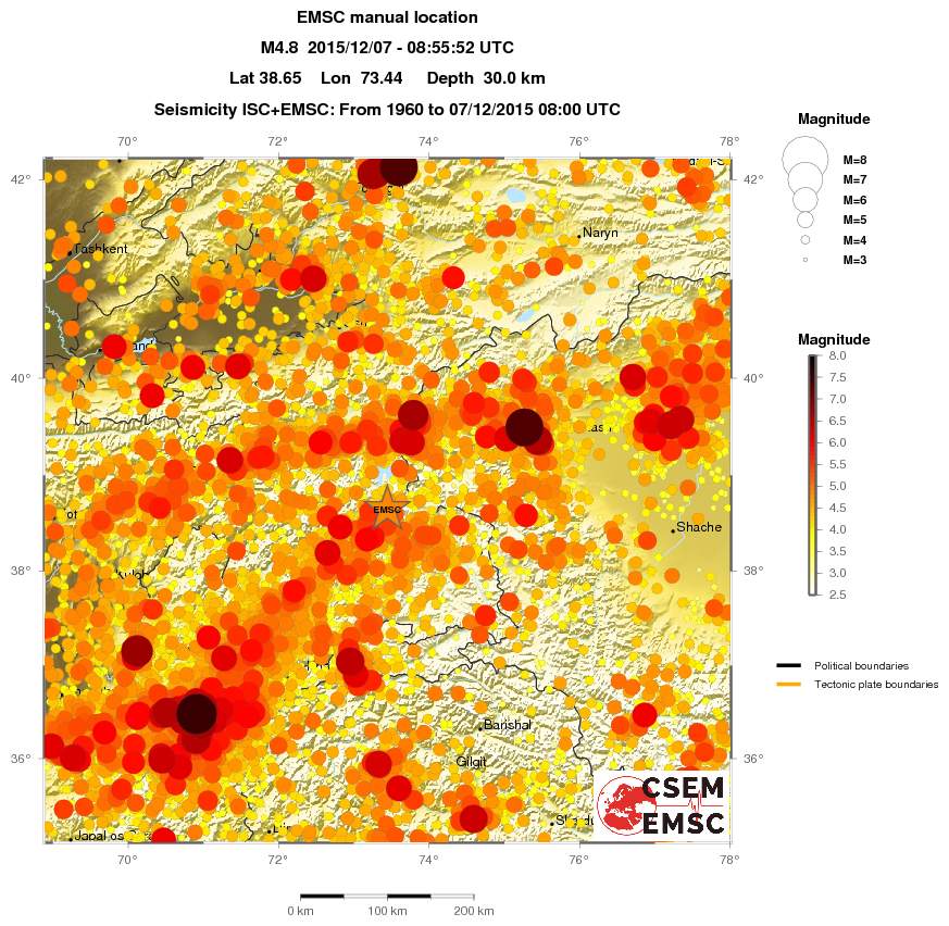 regional magnitude historical seismicity