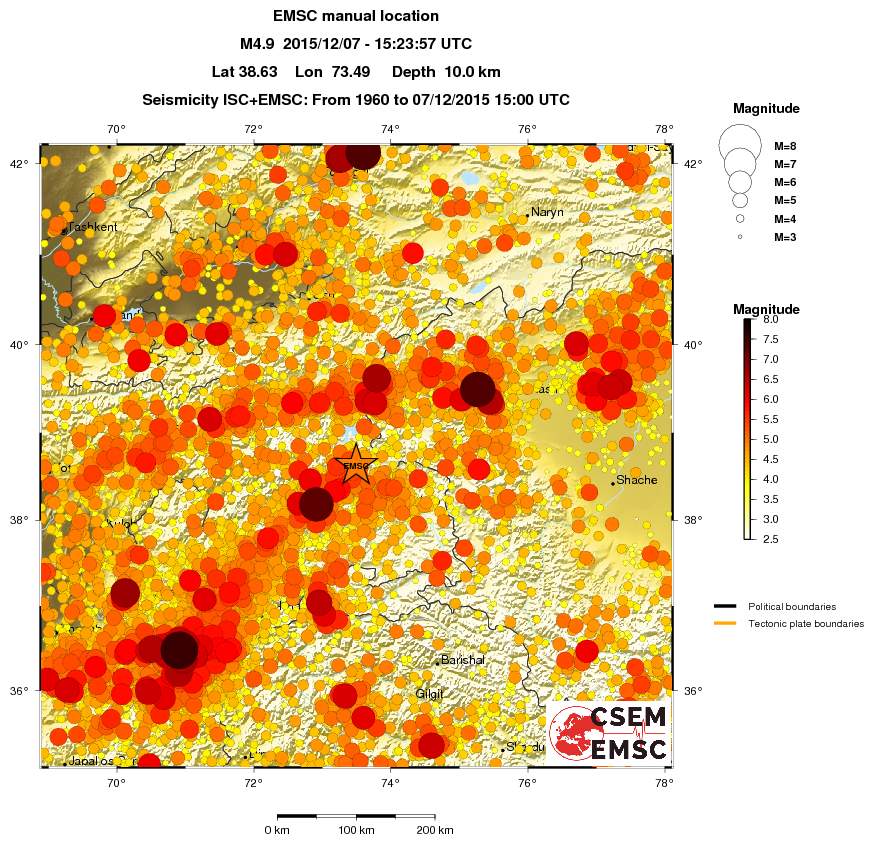 regional magnitude historical seismicity