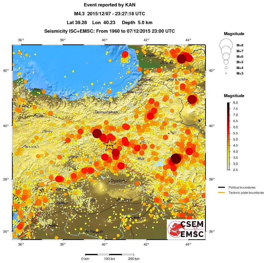 regional magnitude historical seismicity