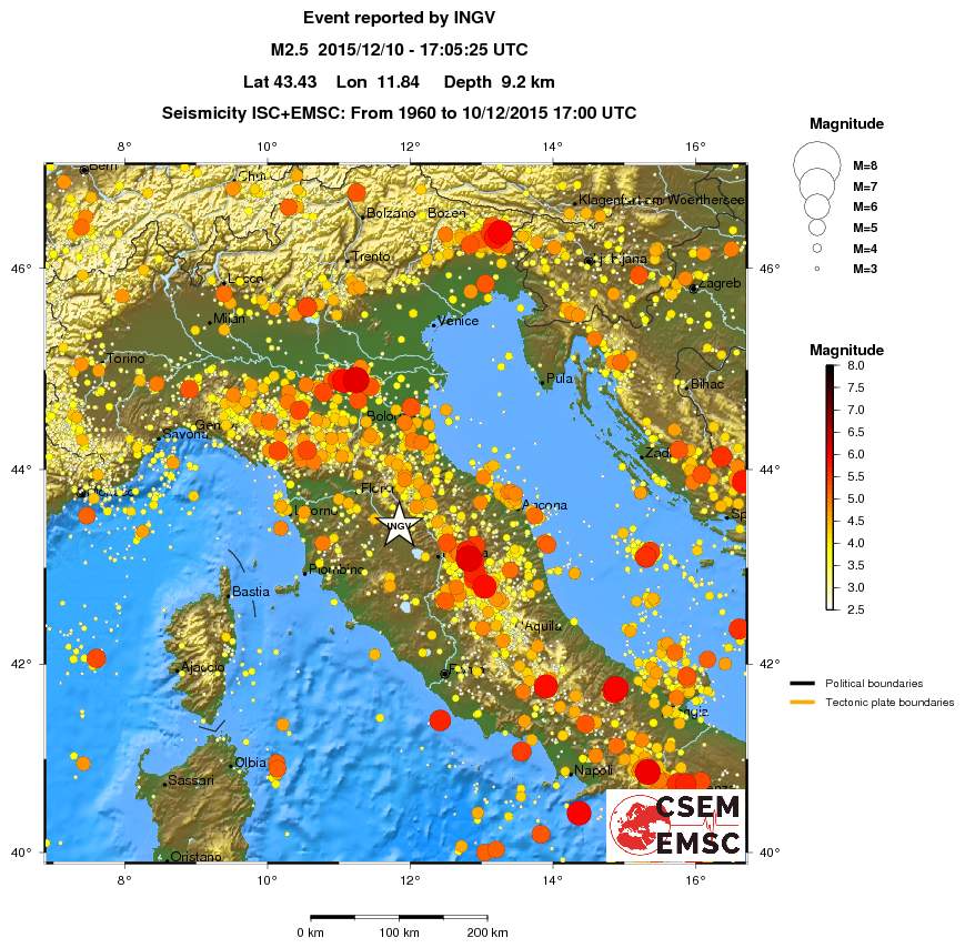 regional magnitude historical seismicity
