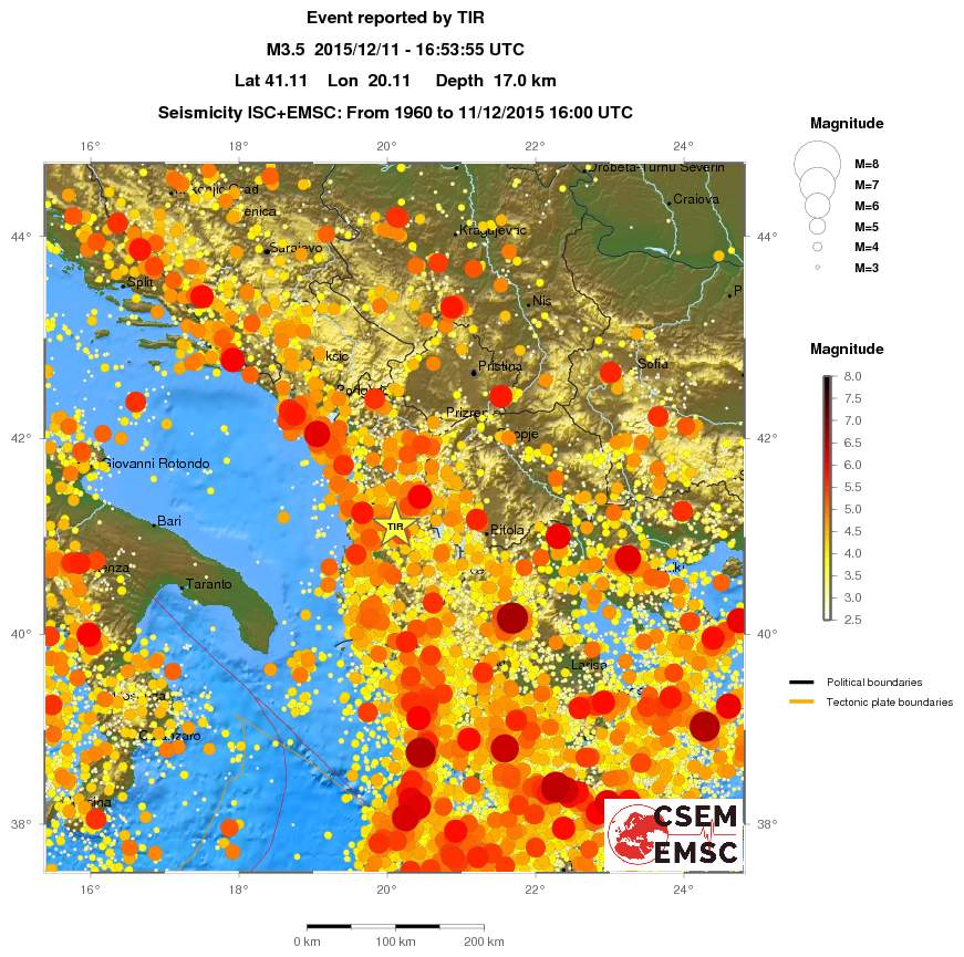 regional magnitude historical seismicity