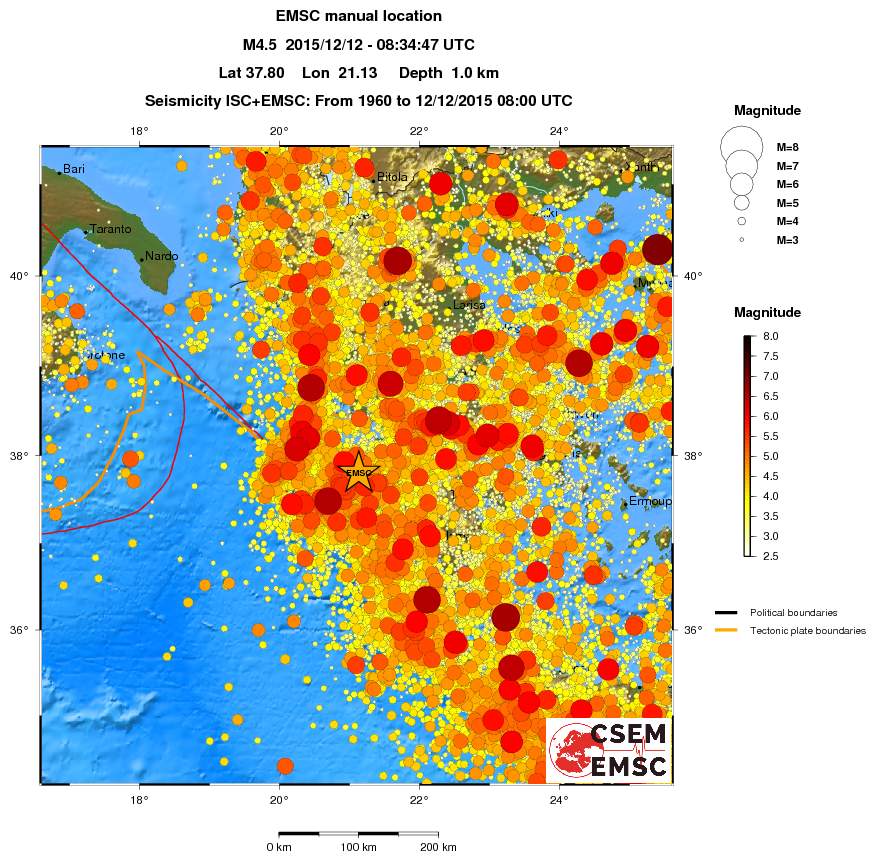 regional magnitude historical seismicity