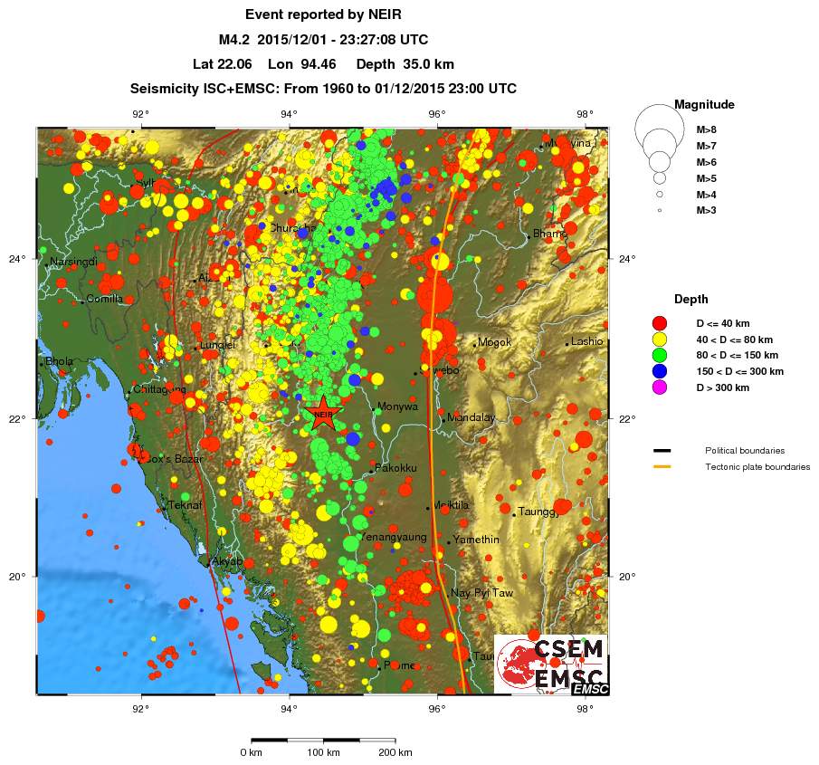regional historical seismicity