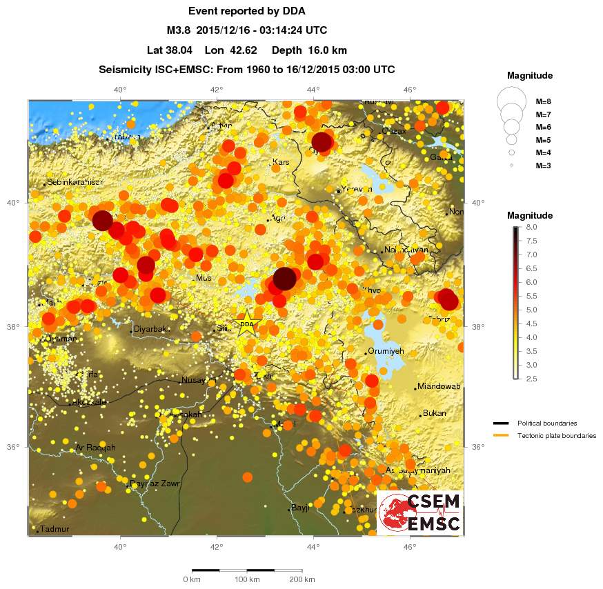 regional magnitude historical seismicity