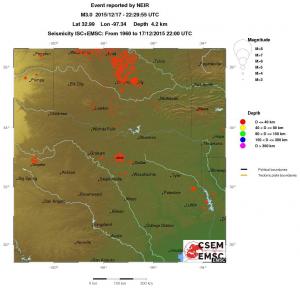 regional historical seismicity