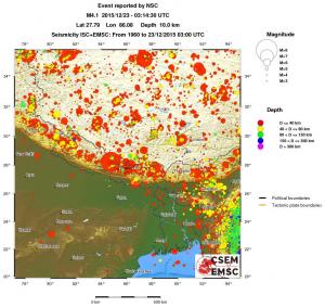 wide historical seismicity