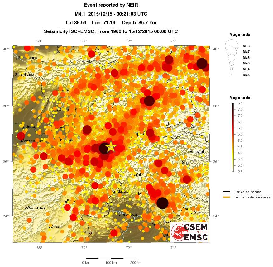 regional magnitude historical seismicity