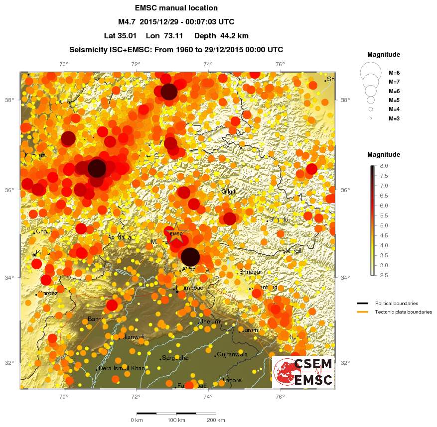 regional magnitude historical seismicity