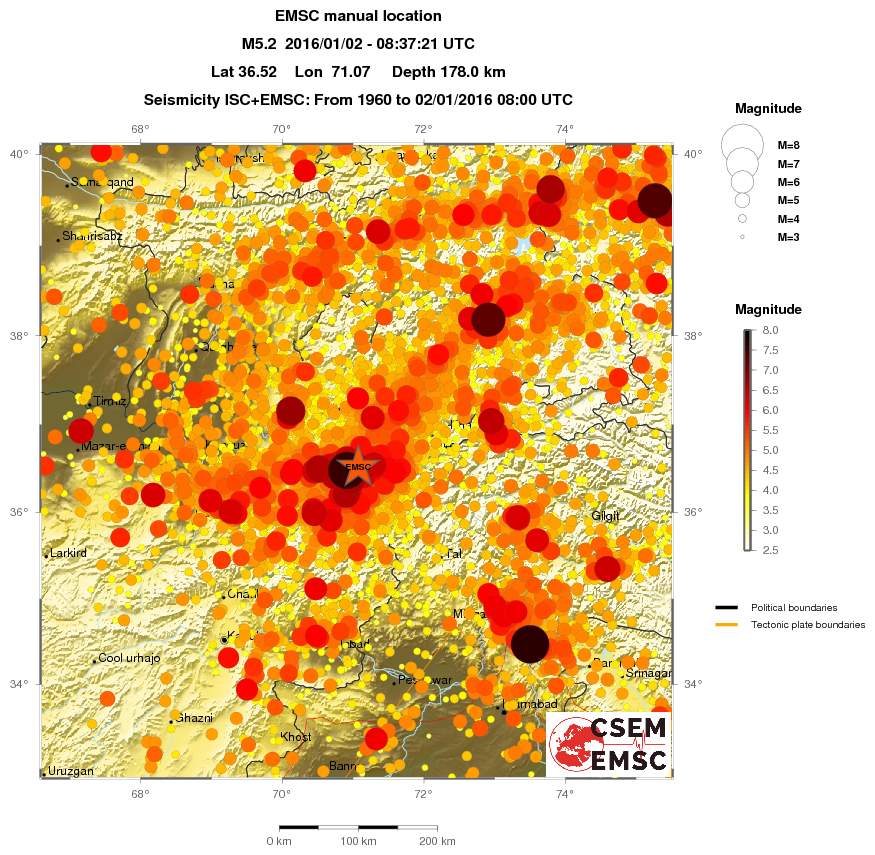 regional magnitude historical seismicity