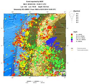 regional historical seismicity