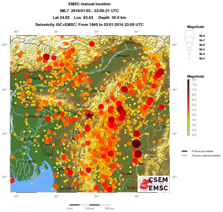 regional magnitude historical seismicity