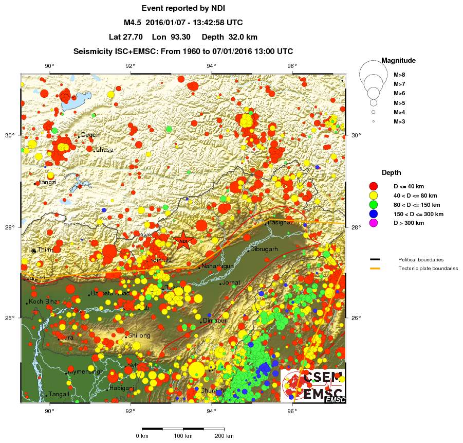 regional historical seismicity
