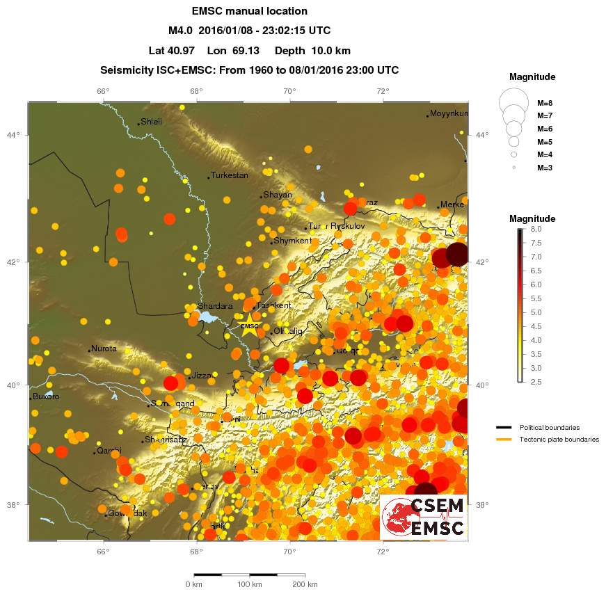 regional magnitude historical seismicity