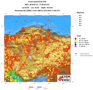 regional historical seismicity