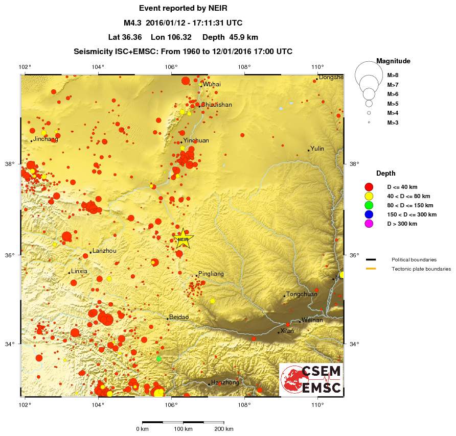 regional historical seismicity
