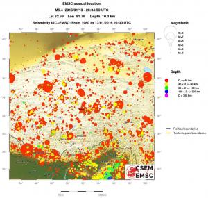 wide historical seismicity