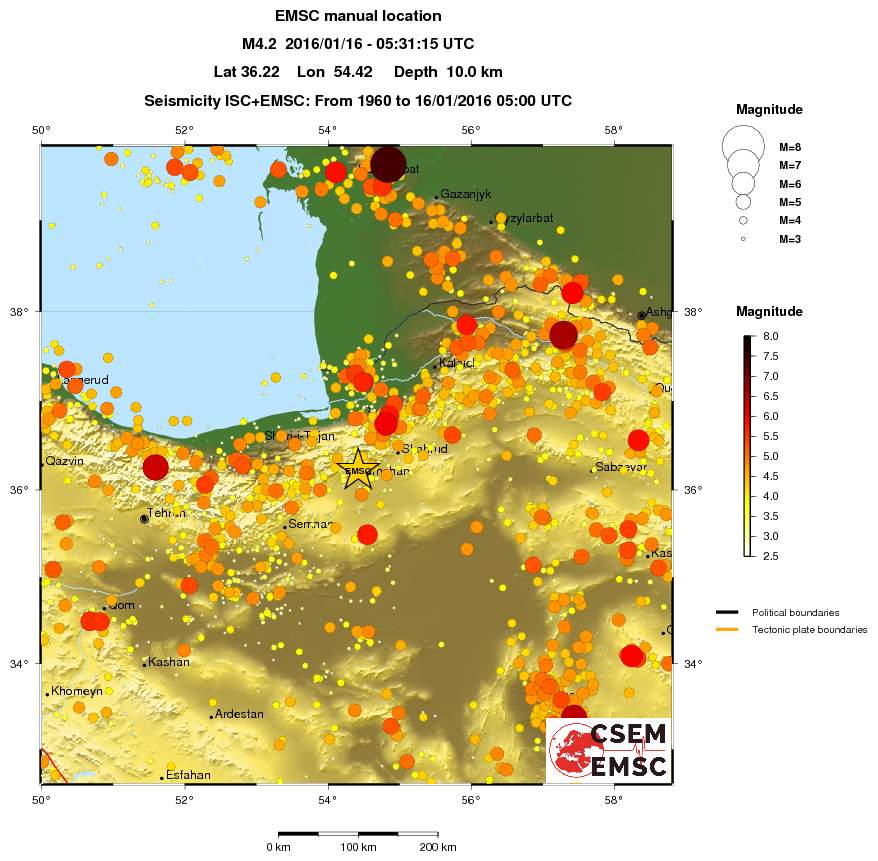 regional magnitude historical seismicity