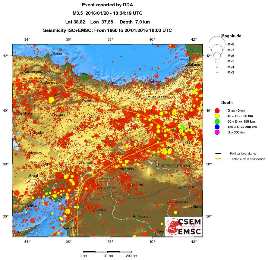 regional historical seismicity
