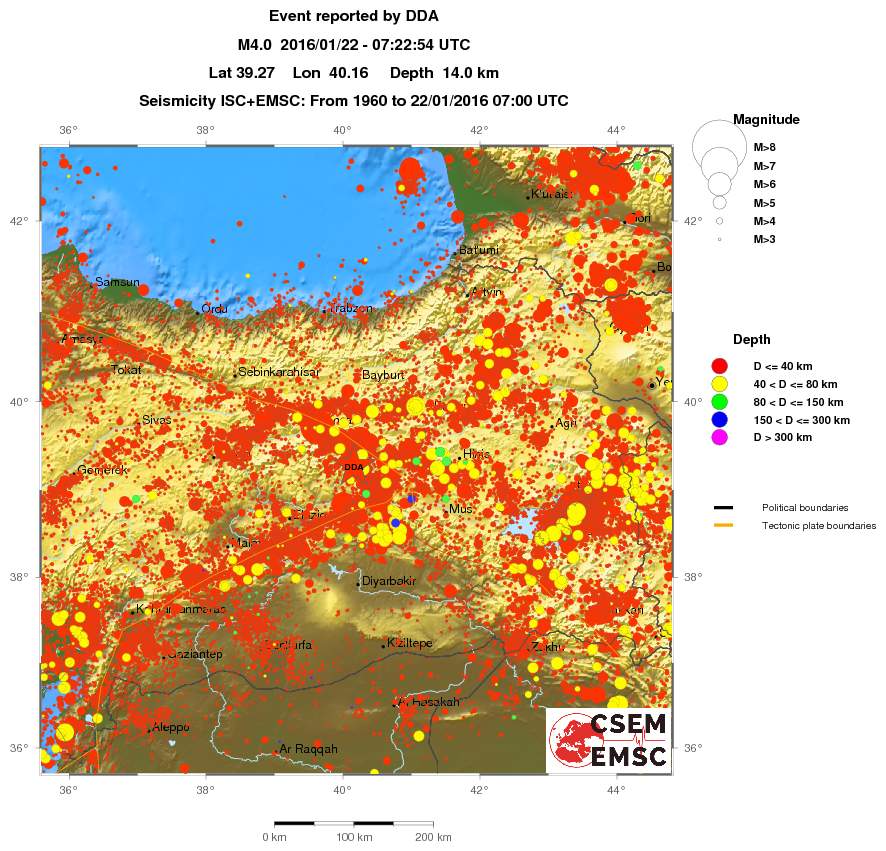 regional historical seismicity