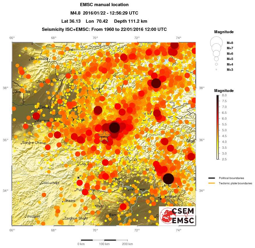 regional magnitude historical seismicity