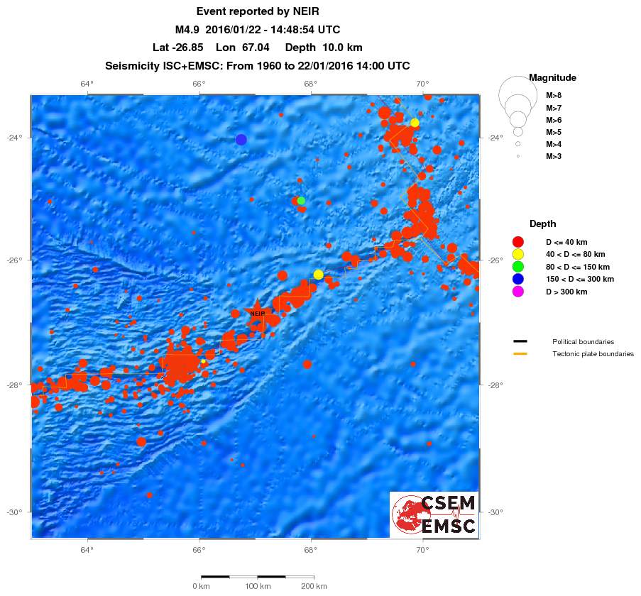 regional historical seismicity