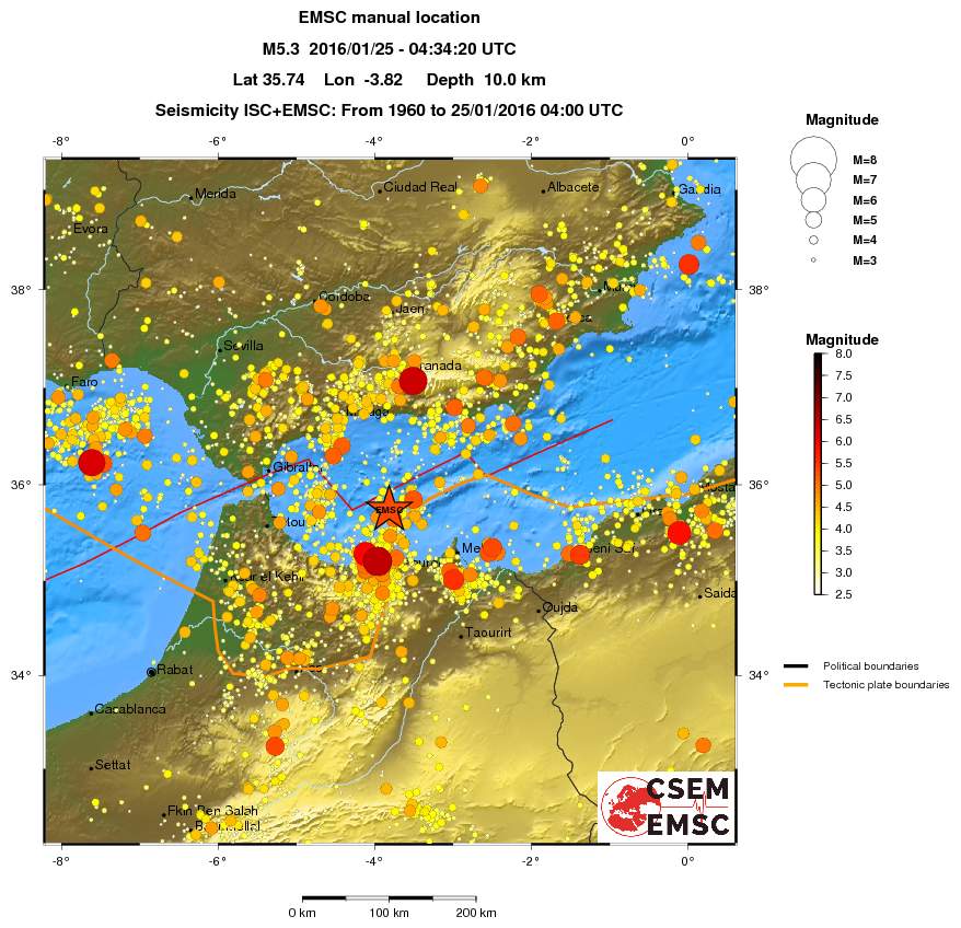regional magnitude historical seismicity