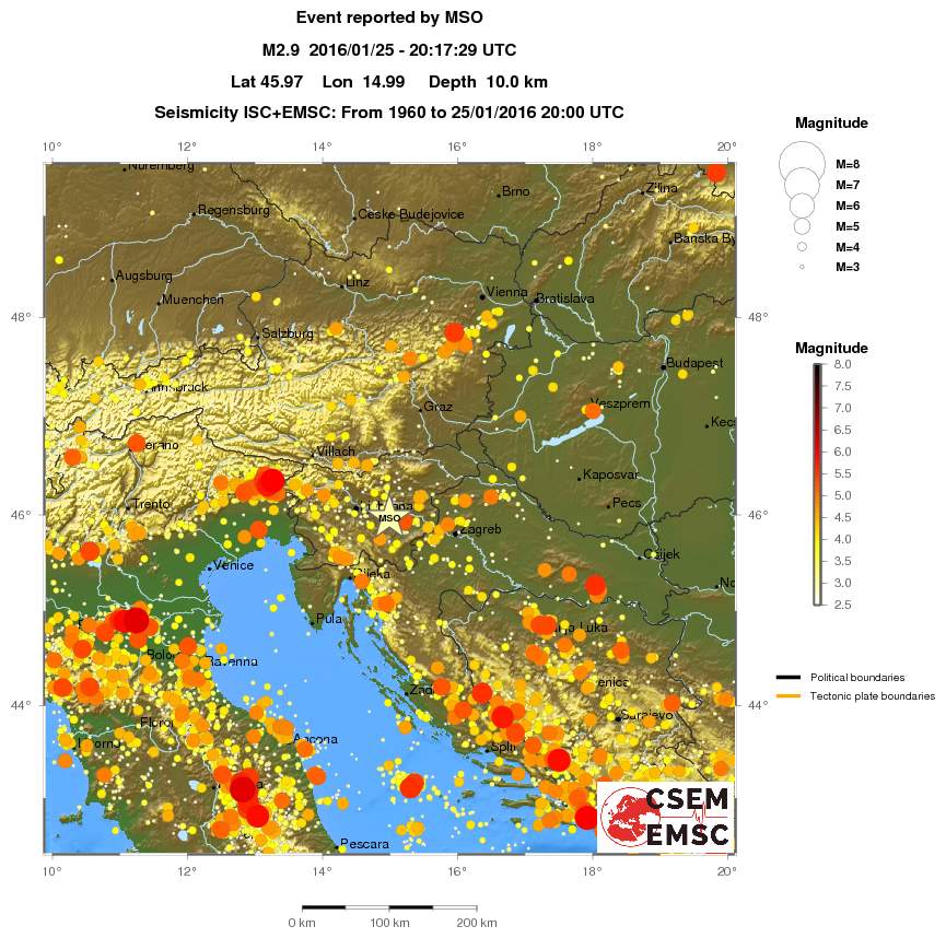 regional magnitude historical seismicity