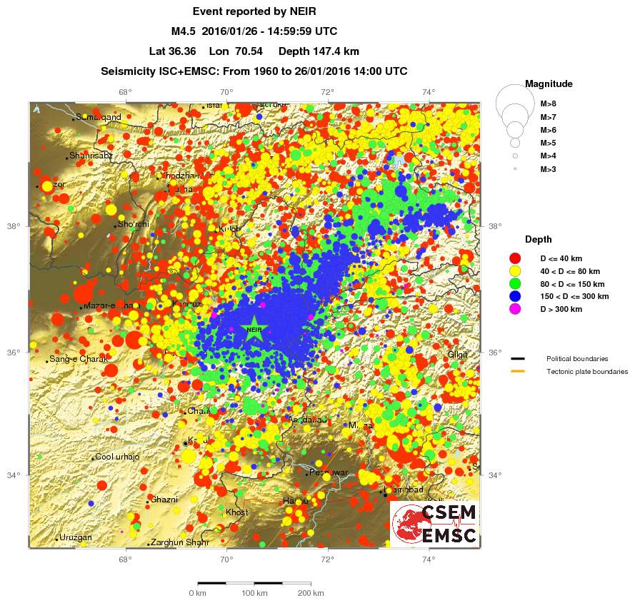 regional historical seismicity