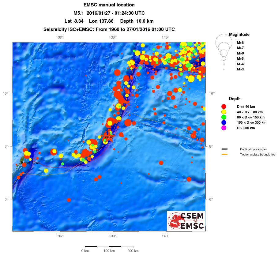 regional historical seismicity