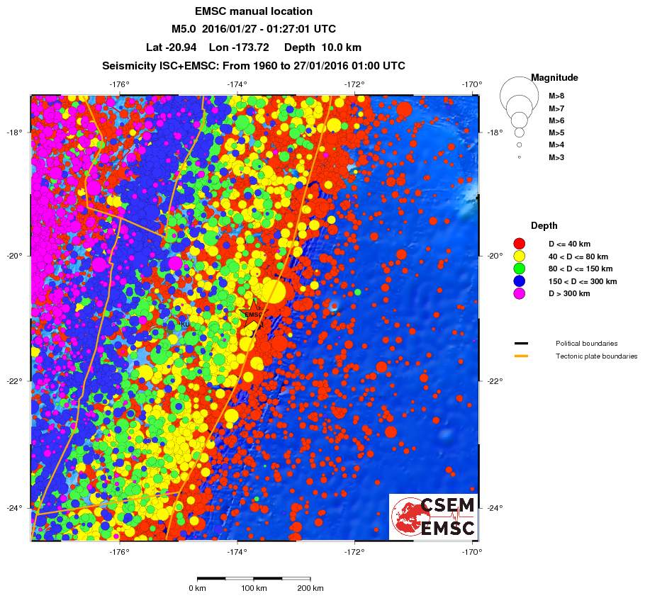 regional historical seismicity
