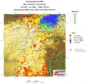 regional historical seismicity