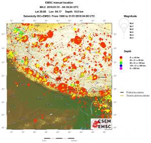 wide historical seismicity