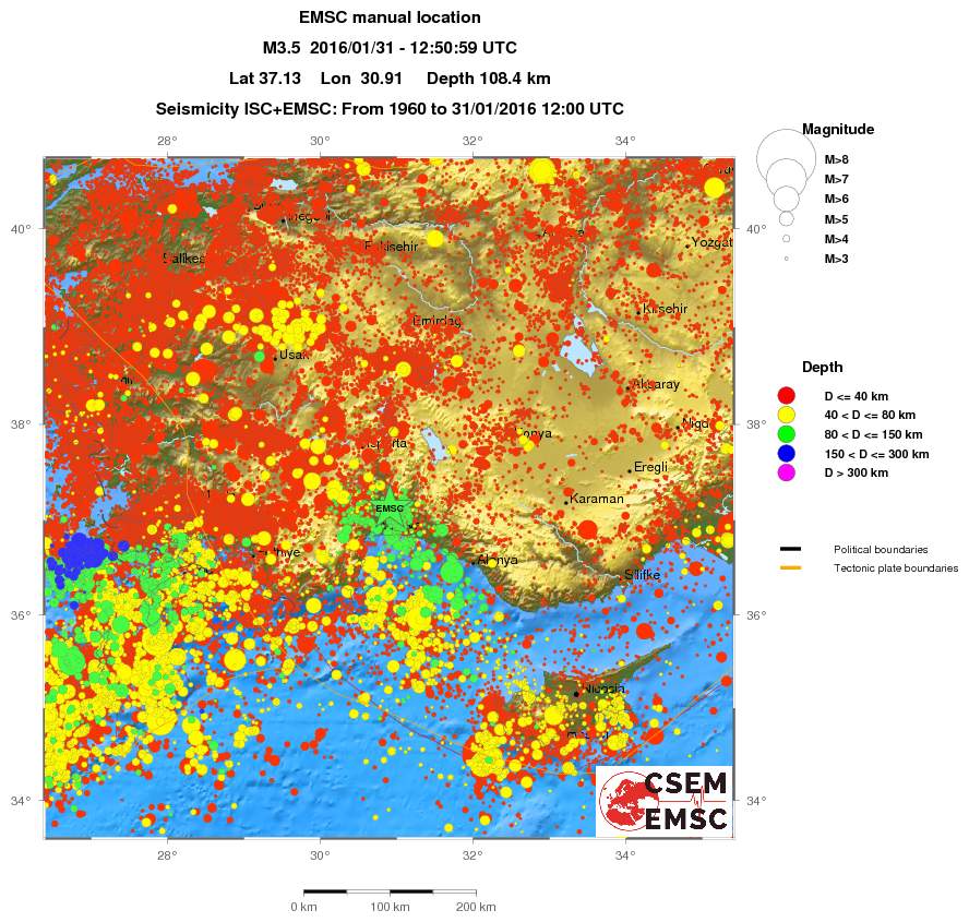 regional historical seismicity