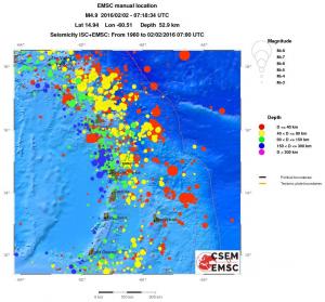 regional historical seismicity