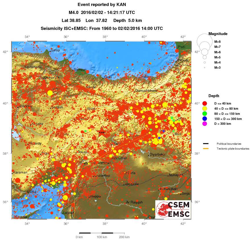 regional historical seismicity