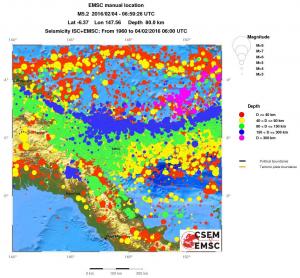 regional historical seismicity