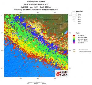 regional historical seismicity