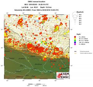regional historical seismicity