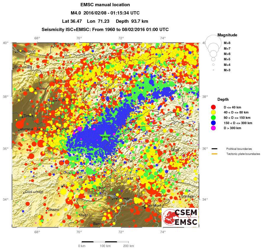 regional historical seismicity
